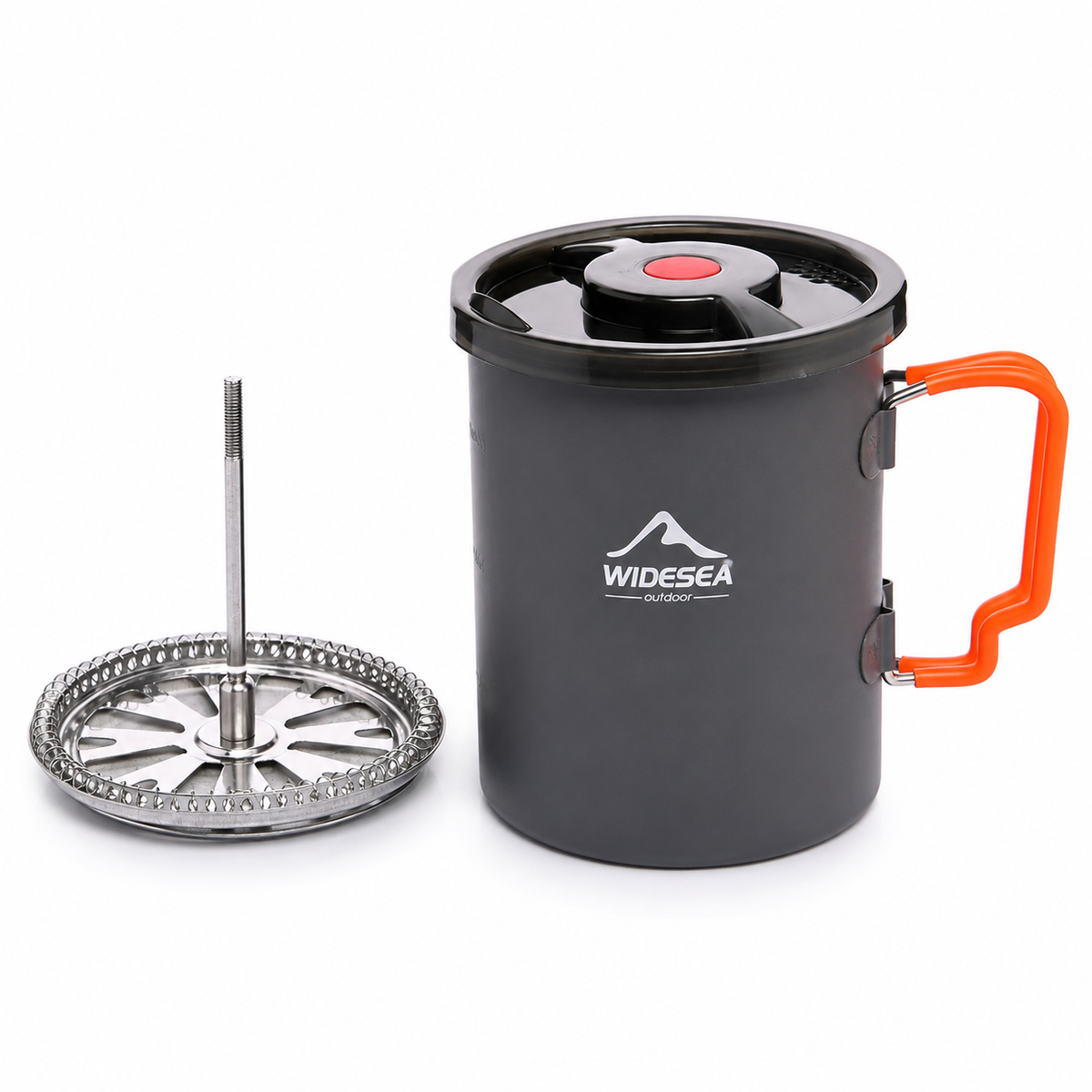 Camping-Kaffeebecher mit French Press – Frischer Kaffee. Überall.
