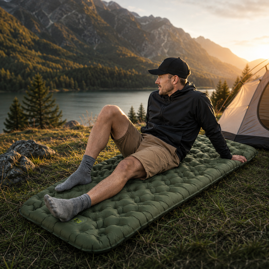 Outdoor-Schlafmatte mit integrierter Fußpumpe – Erholsamer Schlaf für jedes Abenteuer