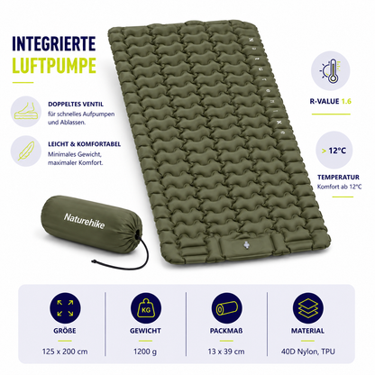 Outdoor-Schlafmatte mit integrierter Fußpumpe – Erholsamer Schlaf für jedes Abenteuer