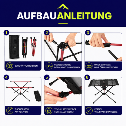 Faltbarer Outdoor-Campingtisch – Kompakt. Stabil. Immer dabei.