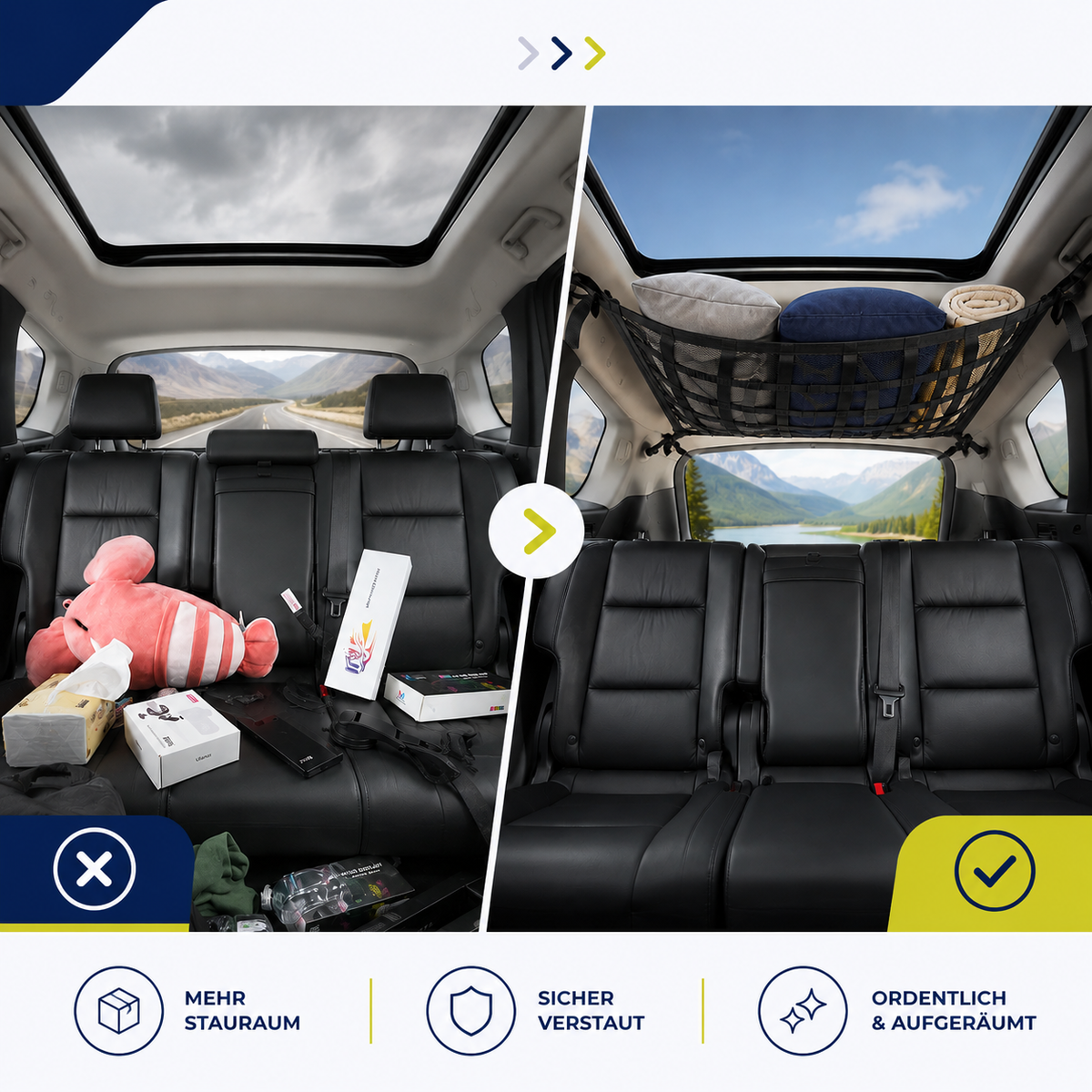 Auto-Decken-Gepäcknetz – Mehr Stauraum ohne Platzverlust
