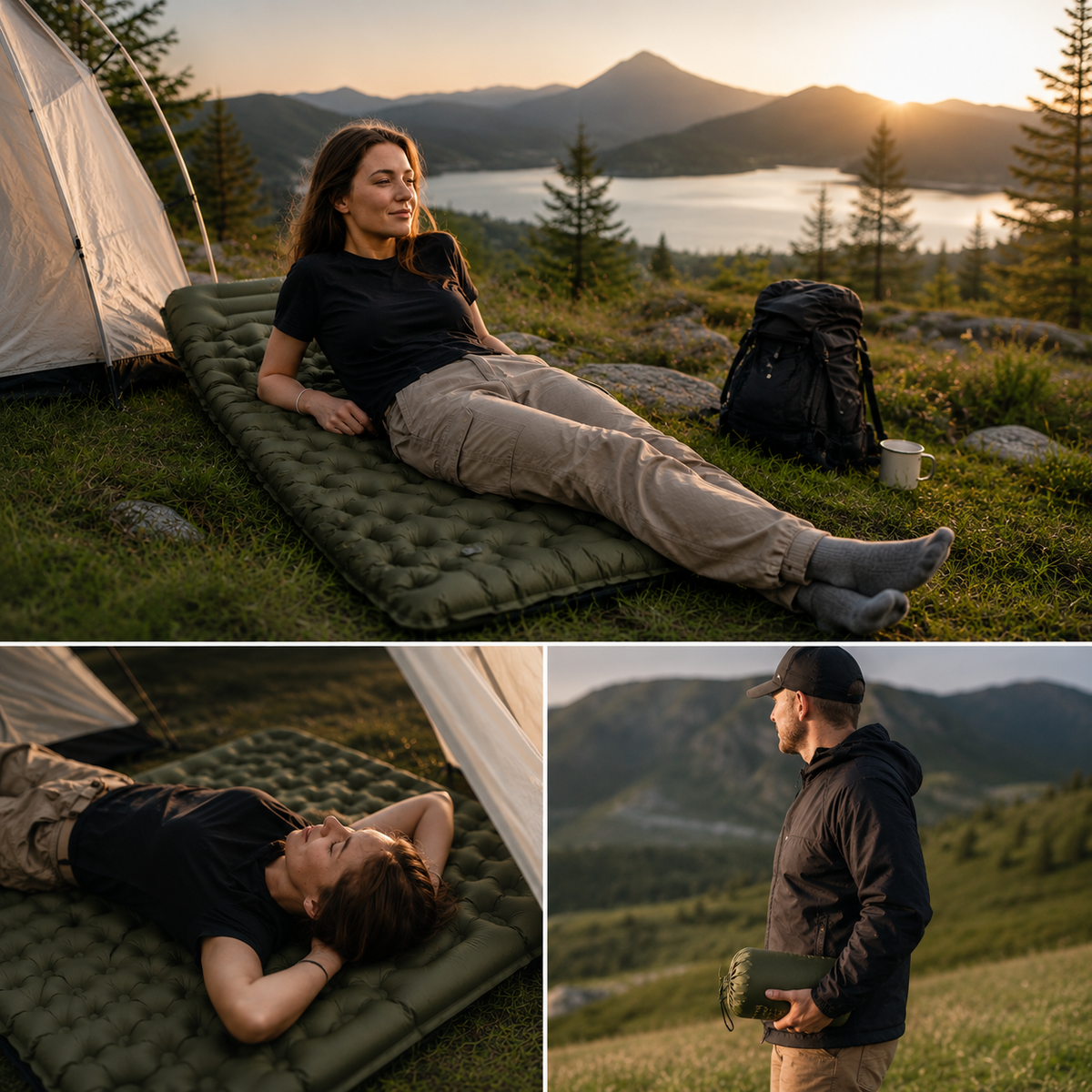 Outdoor-Schlafmatte mit integrierter Fußpumpe – Erholsamer Schlaf für jedes Abenteuer