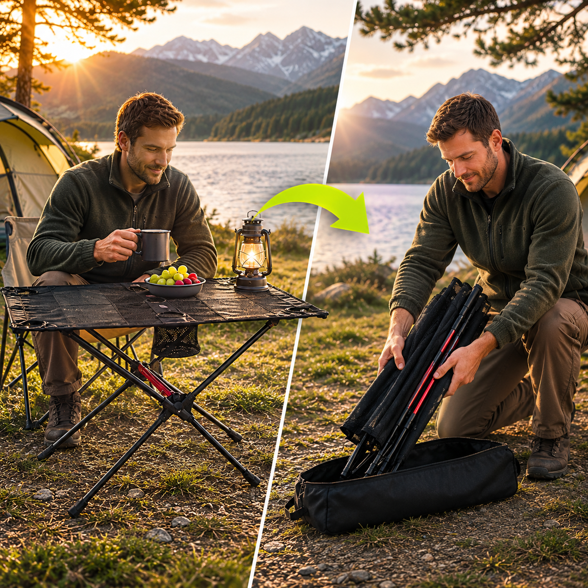 Faltbarer Outdoor-Campingtisch – Kompakt. Stabil. Immer dabei.